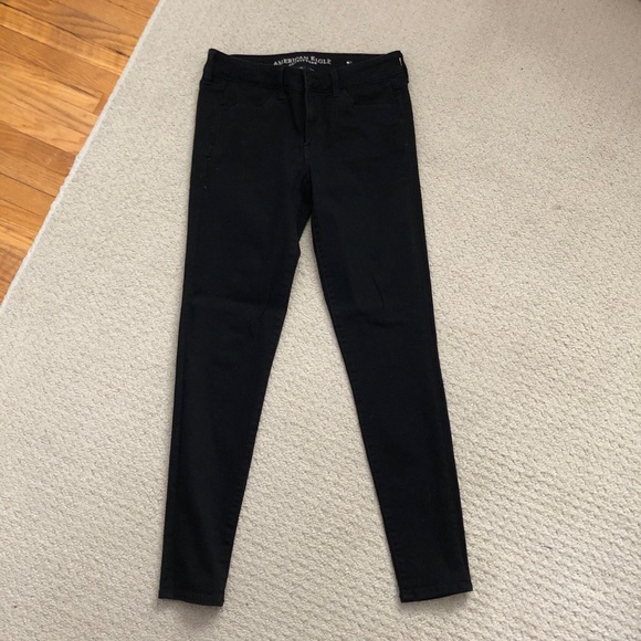 Black American Eagle “Super Super Stretch” Jeans - Picture 1 of 3